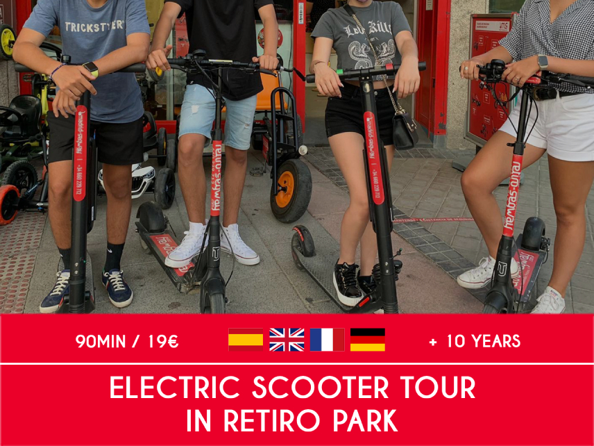 Actividad tour en patinete electrico en el parque del retiro (1)