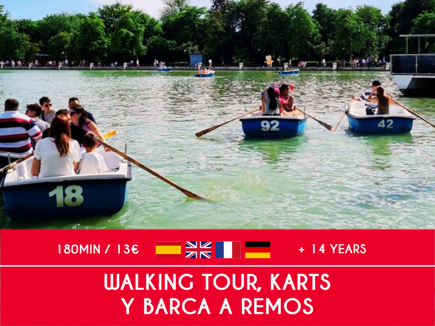 Actividad walking tour karts y barca a remos