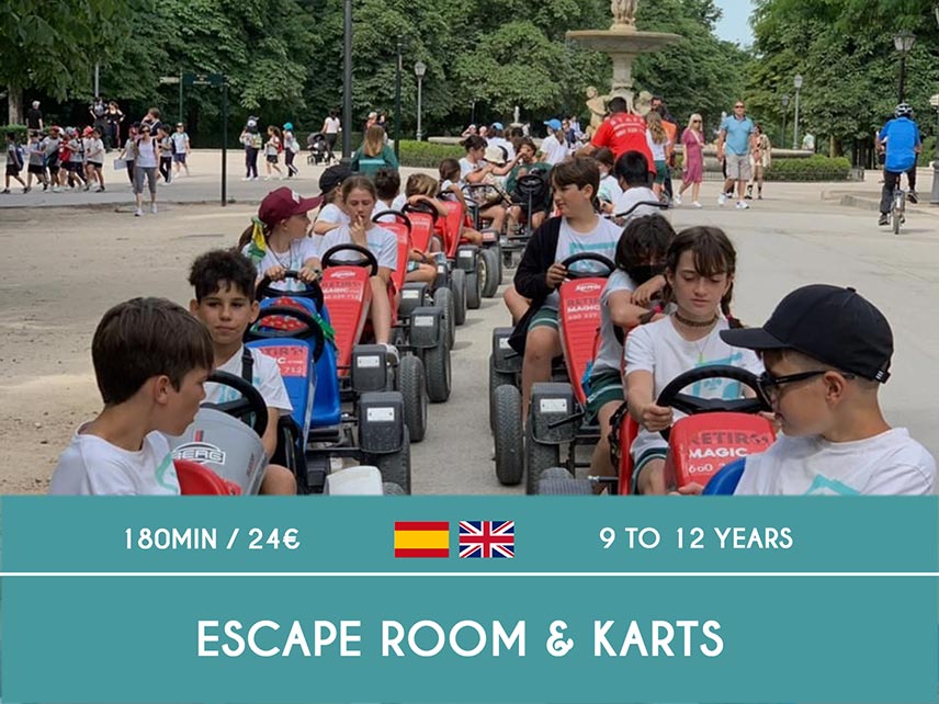 Activity escape room and karts